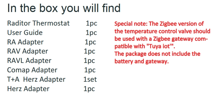 Wireless Programmable Smart Tuya Zigbee WiFi Automatic Heating Trv Thermostatic Radiator Valve